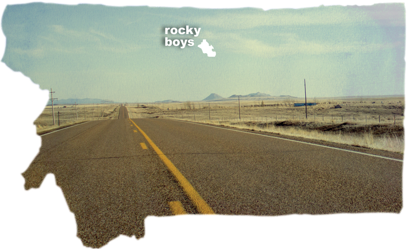 Map with Rocky Boys