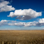 Clouds hang over the land outside of Browning on the Blackfeet Indian Reservation.