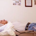 Gilbert Horn, 90, takes a nap in his bedroom at the Northern Montana Care Center in Havre.