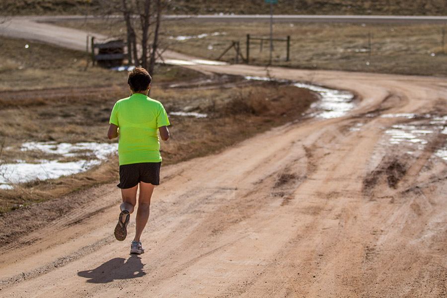 Janelle Timber-Jones lives in Ashland on the rural Northern Cheyenne Indian Reservation. She tries to stay fit and curb her diabetes by running as often as the weather permits.