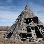 One of three wooden teepees built in 1931 still stands in Busby. Major Robinson was invited by the residents of Busby to help make a master plan to renovate the structure and make it part of a new campground that will be called Custer's Last Camp.