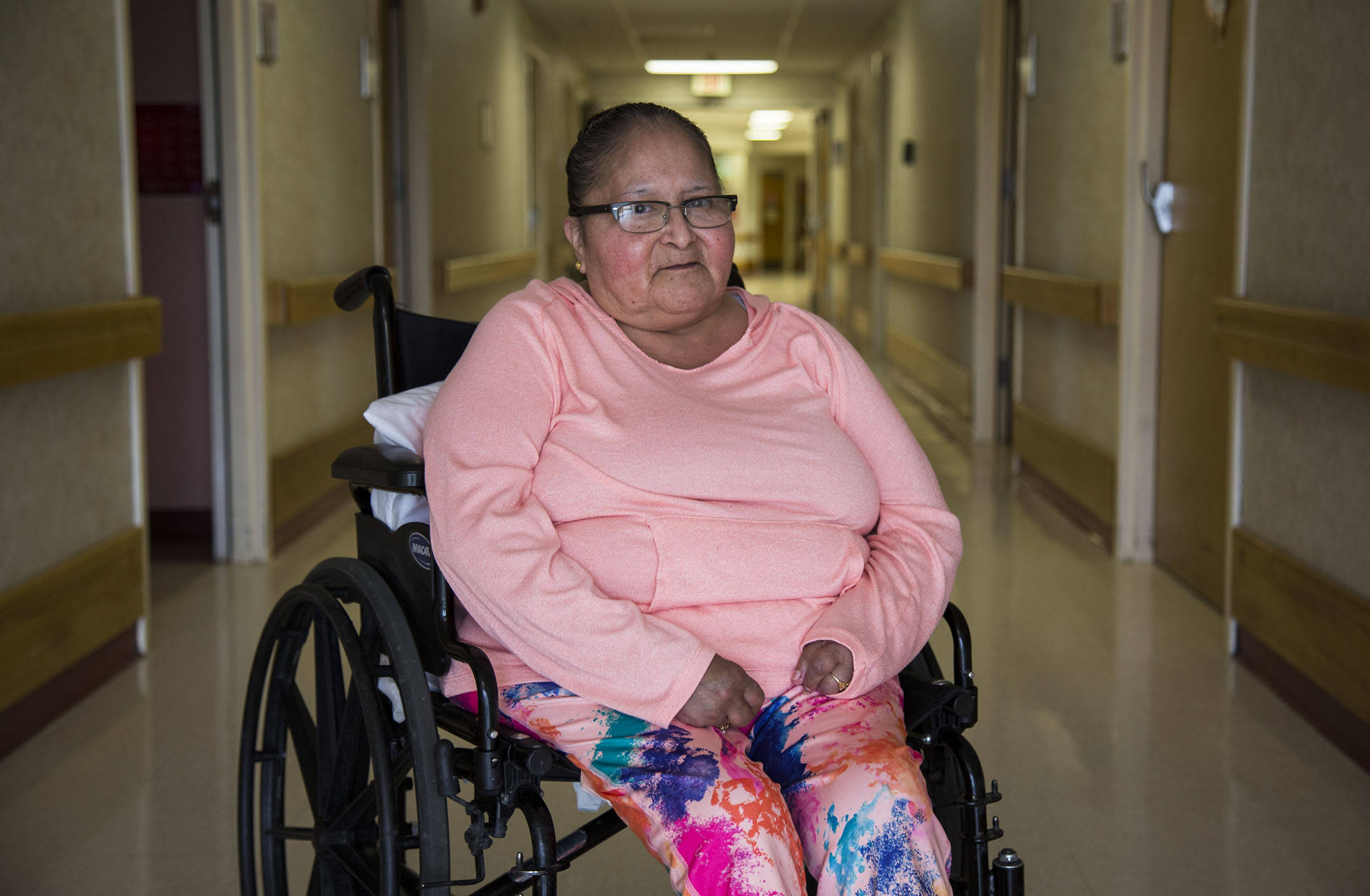 TroyLnn Shotgunn, 51, has been a resident of the Awe Kualawaache Care Center in Crow Agency for almost two years. She is one of the few residents that experienced the center’s transition from private to tribal management.