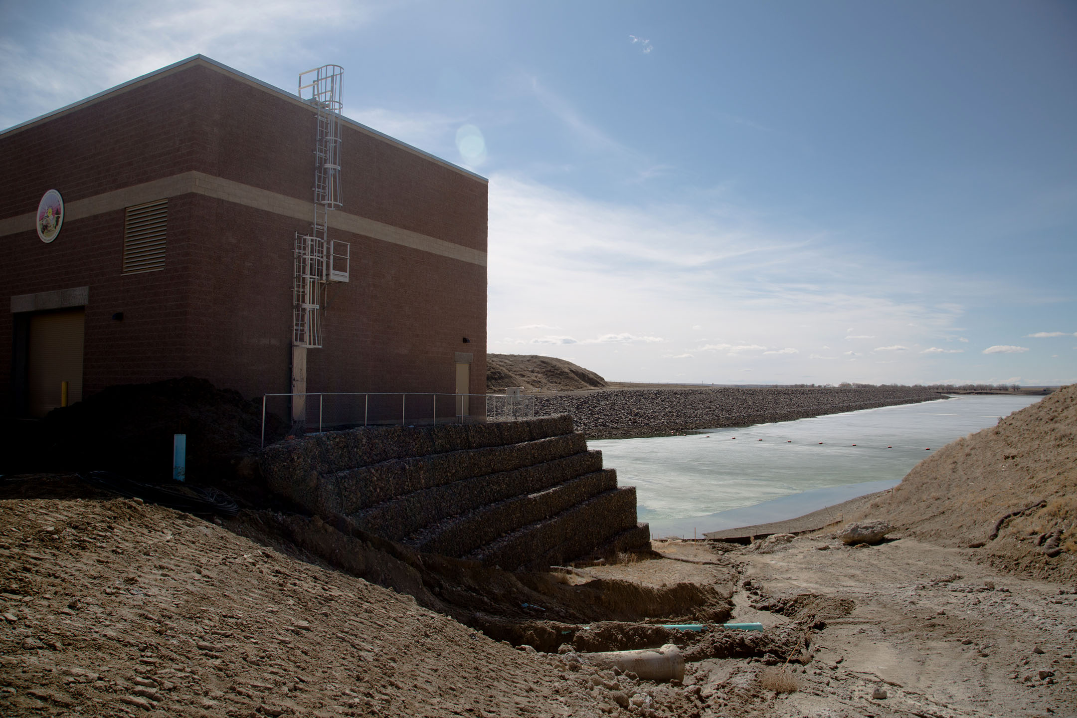 The Tiber Intake Structure on the east side of Lake Elwell is a main component of the Rocky Boy’s/North Central Montana Regional Water System. Pumps will draw and transport 34.5 million gallons of water per day to the Rocky Boy’s reservation and surrounding communities.